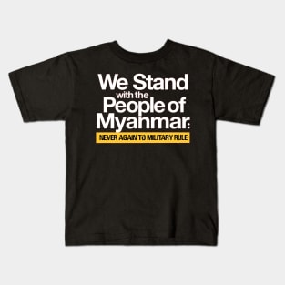 stand with myanmar Kids T-Shirt